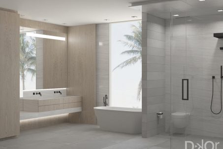 现代海滨度假屋的浴室设计
