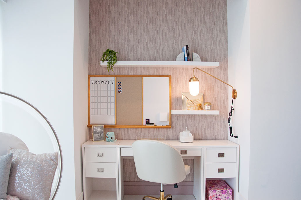 Girls Bedroom Design - Desk Area by DKOR Interiors
